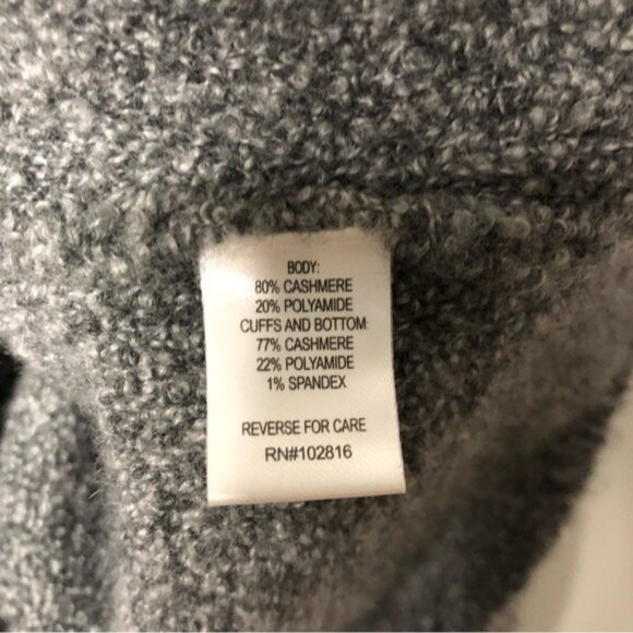 Garnet Hill Cashmere Blend Boucle Zip Sweater - Picture 9 of 9